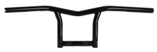 Charger l'image dans la galerie, Burly Brand Sid 10-inch black handlebars with 1-inch diameter, designed for motorcycle or bike customization.