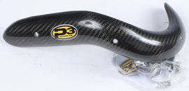 P3 Heat Shield Carbon Fiber exhaust heat shield with sleek black finish, designed for automotive exhaust systems.