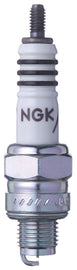 NGK Spark Plug #7120/04 2-CR5HIX, automotive spark plug with ceramic insulator and metal threaded shell, for engine ignition.