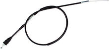 Load image into Gallery viewer, Motion Pro black vinyl throttle cable 70-5075 for motorcycle control lines, showing the cable with black vinyl covering and metal fittings.