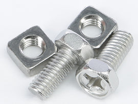 Yuasa Battery Bolts and Nut Set with 6x12mm fasteners, hardware fittings for secure battery mounting.
