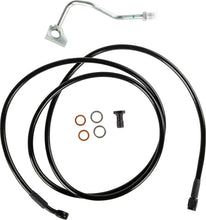 Load image into Gallery viewer, Goodridge Premium ABS brake line kit in black for all Harley FLH and FLT models, featuring four brake lines.