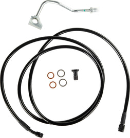 Goodridge Premium ABS brake line kit in black for all FLH/FLT models, includes four brake lines with fittings.