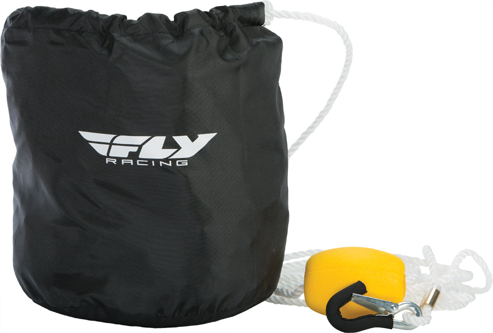 Fly Racing heavy-duty black anchor bag for accessories, designed for secure storage and easy transport of gear.