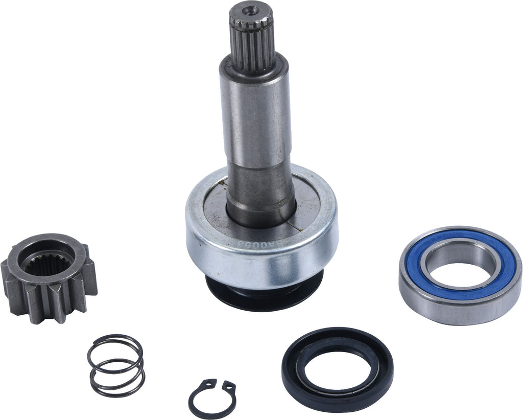 All Balls Starter Drive M8 electrical component with metal gear and wiring for motorcycle or ATV starter systems.