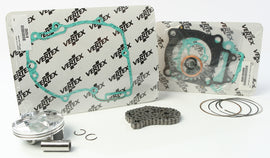 Vertex top end piston kit for HON 174-23113A, includes piston and components for standard 13.4:1 compression engine.