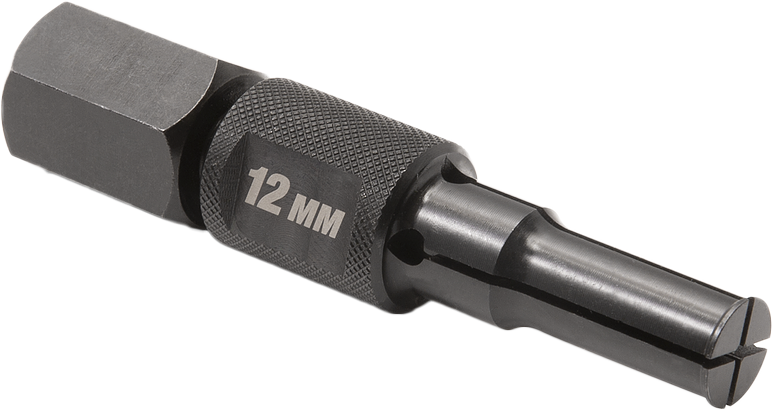 Motion Pro 12mm replacement collet for tools, shown with metal construction and precise fitting features.