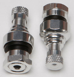 Silver Competition Werkes Straight Air Valve, 11.3mm, showcasing its sleek design and metallic finish.