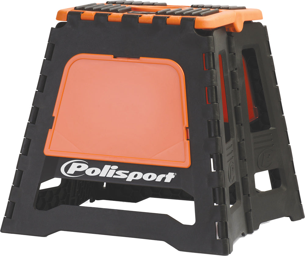 Polisport Plastics Honda CRF250 bike stand in bright orange, designed for durable support and easy maintenance.