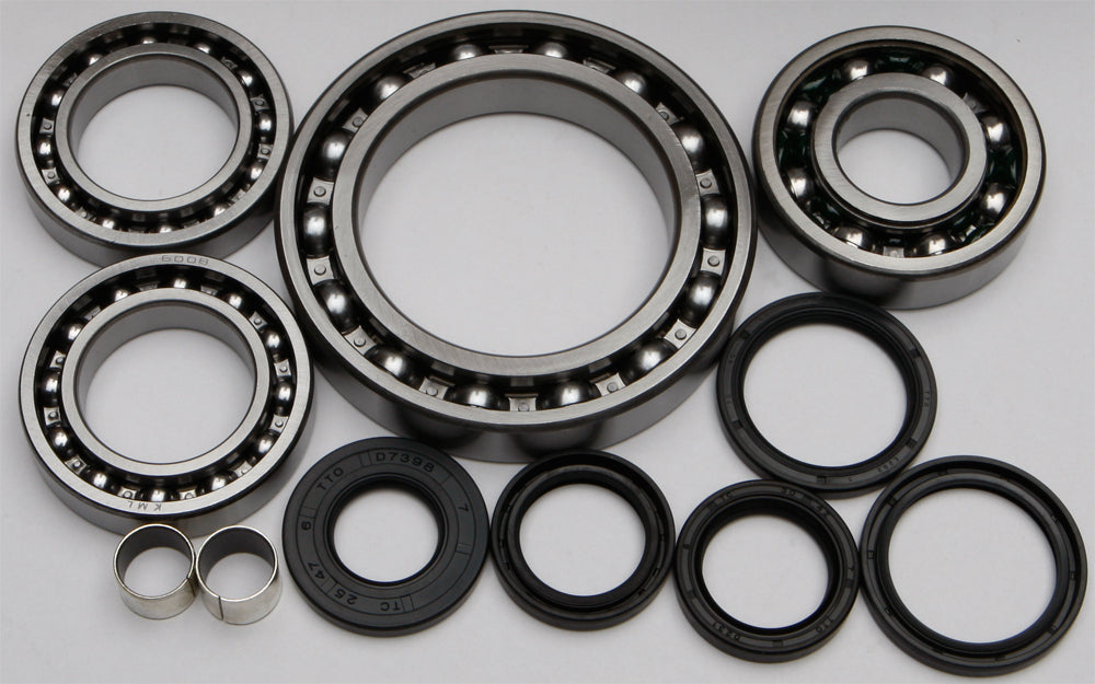 All Balls front differential bearing and seal kit, including bearings and seals, for vehicle drivetrain maintenance.