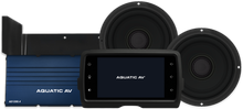Load image into Gallery viewer, Aquatic AV Deluxe Harley Package FLHT motorcycle audio system with speakers and communication setup for Harley Davidson models 2014-2023