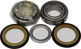 All Balls steering bearing and seal kit 22-2029 showing bearings, seals, and components for motorcycle steering repair