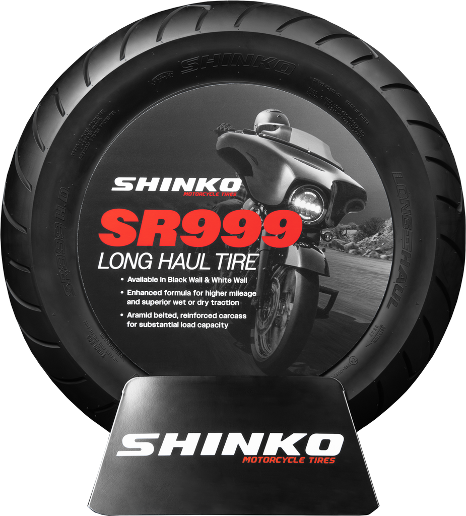 Shinko Tire Insert 999 017 for motorcycle tires, showing the black rubber insert with branding details on a neutral background.