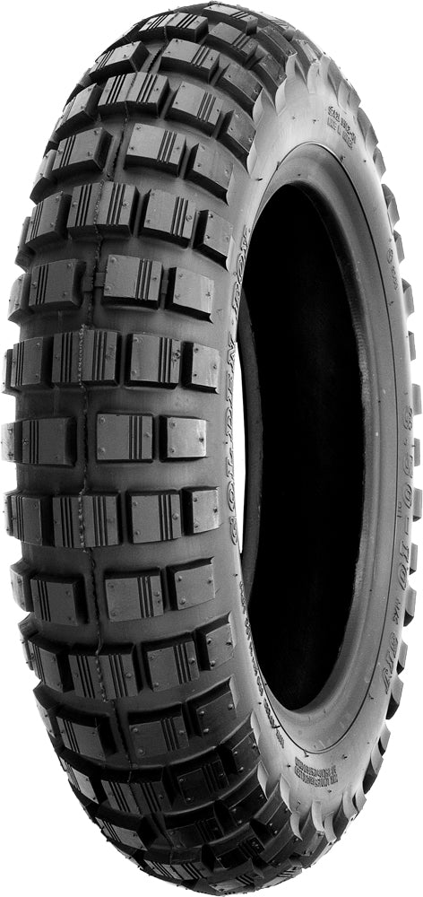 Shinko Tire 421 Series 3.50-10 bias tire with tread pattern, suitable for front or rear motorcycle use.