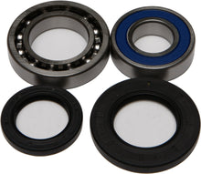 Load image into Gallery viewer, All Balls drive wheel bearing and seal kit 22-51014 showing metal bearings and rubber seals for motorcycle or ATV wheel assembly.