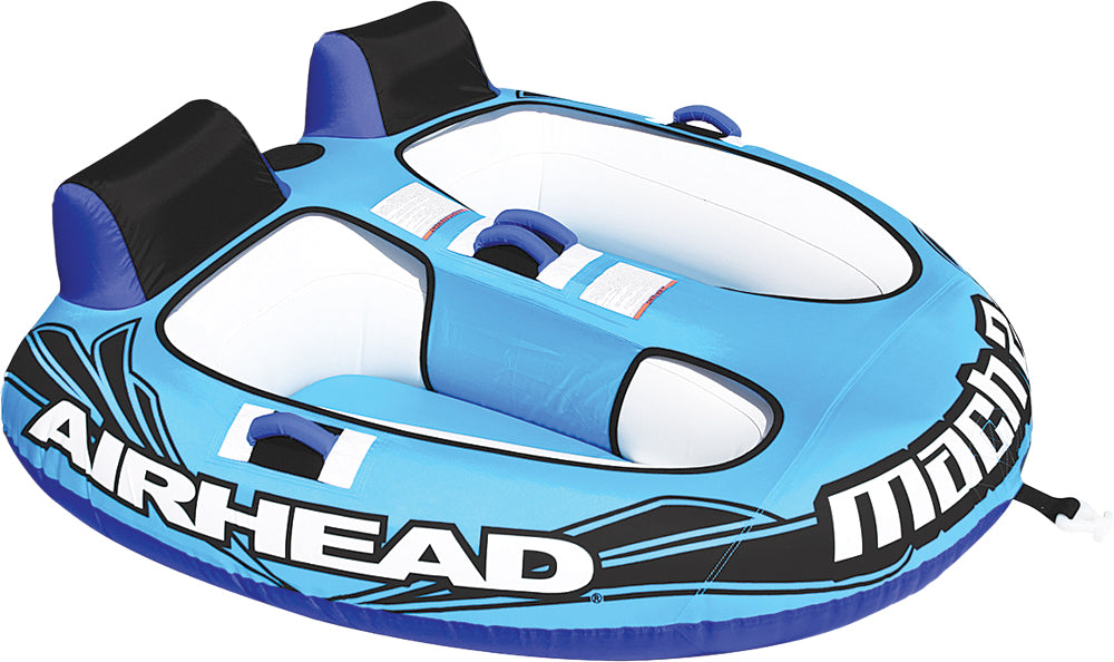 Airheads Mach 2 Tube watercraft towable with 69x69 inch size, designed for water fun and watercraft towing activities.