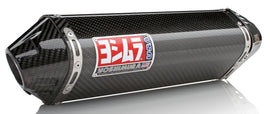 Yoshimura Street Trc Slip-On exhaust with stainless steel and carbon fiber components, designed for high-performance motorcycles