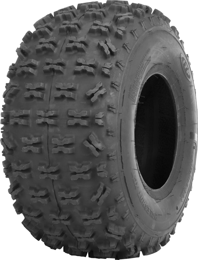 ITP Holeshot XCT rear off-road tire, 22x11-9 bias ply, rugged tread design for ATV and UTV vehicles.