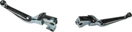 HardDrive Chrome XL lever set for Harley Davidson 2007-2013, motorcycle clutch and brake levers with smooth design