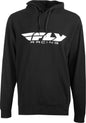 Fly Racing Fly Corporate black pullover hoodie for youth, featuring a soft fabric and logo detail in a casual, comfortable fit.