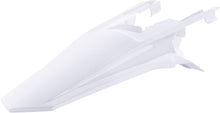 Load image into Gallery viewer, Acerbis white rear fender for motorcycle, showing a durable plastic design with mounting points and a smooth finish.