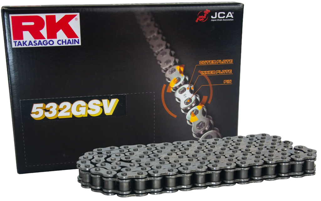 Excel Wheel Components 532GSV drive chain, 532 x 110, durable metal chain for bicycles or machinery.
