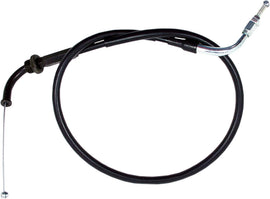 Motion Pro black vinyl throttle push cable for motorcycle control lines, model 70-4145, shown with cable and fittings.