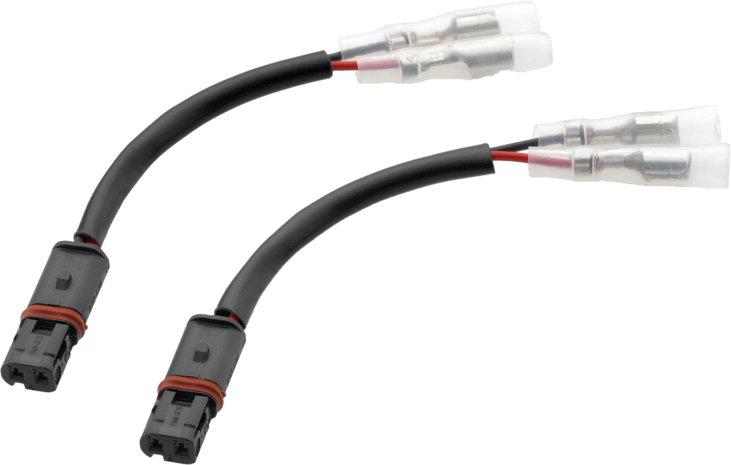 Pair of RIZOMA turn signal cable kits for electrical systems, featuring connectors and wiring components.