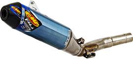 FMF Racing Factory 4.1 RCT slip-on exhaust with titanium finish for Yamaha YZ450F 2014, featuring sleek design and branding details.