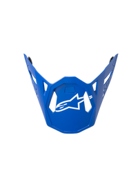 Alpine Star Visor S-M10 22.06 in Flood Met Blue, Medium Blue, and Black Crystals for motorcycle helmet accessories.
