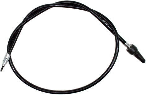 Motion Pro black vinyl Speedo cable 70-6013 for motorcycle, showing the flexible cable with protective vinyl coating and connectors