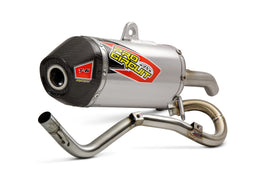 Pro Circuit T6 Exhaust System for motocross bikes, featuring a sleek stainless steel design and high-performance exhaust pipe.