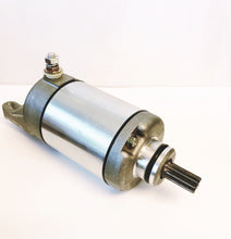 Load image into Gallery viewer, Ricks Motorsport Electric starter motor 27-61319, a compact black starter with wiring harness for motorcycle engines.