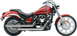 Cobra Dragsters II full exhaust system for Kawasaki VN900 motorcycle, showcasing the sleek chrome finish and dual mufflers.