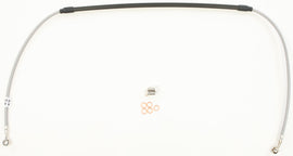 GALFER steel front brake line for off-road Yamaha bikes, model 17-9777, featuring durable braided steel construction.