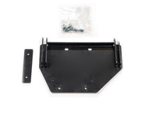 Load image into Gallery viewer, Warn Center Plow Mount 620-107762 bracket shown in black metal, designed for secure attachment of snow plows to vehicles.