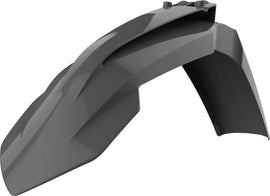 Polisport Plastics Nardo Grey front fender for bikes, showcasing durable plastic construction and sleek design.