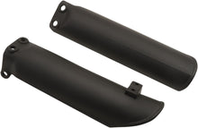 Load image into Gallery viewer, Acerbis black fork guard for motorcycle front suspension, part number 22530-20001, protects forks from debris and damage.