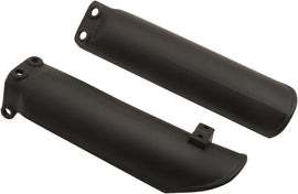 Acerbis black fork guard for motorcycle front suspension, part number 22530-20001, protects forks from debris and damage.