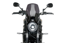 Load image into Gallery viewer, PUIG Naked New Gen Sport Windshield in dark smoke for Yamaha motorcycle, showcasing aerodynamic design and tinted finish.
