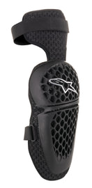 Alpine Star Bionic Plus Knee Protectors in large/X-large size, black protective gear with adjustable straps and reinforced padding.