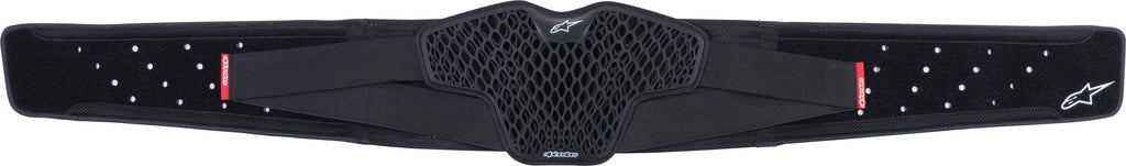 Black Alpine Star Sequence Kidney Belt in XS-LG size, featuring adjustable straps and durable design for motorcycle support.