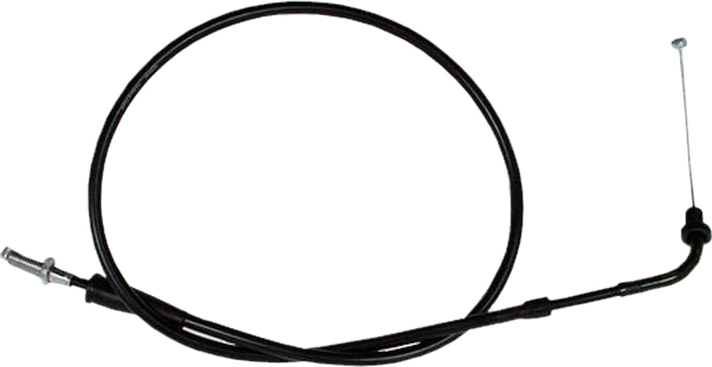 Motion Pro black vinyl throttle cable 70-2135 for motorcycle control lines, showing the cable with black vinyl coating and metal fittings.