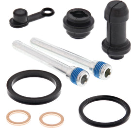 All Balls brake caliper rebuild kit 21-83249 with seals and components for motorcycle brake maintenance, displayed on a clean surface.