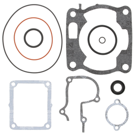 Vertex Top End Gaskets 681-0632 set showing detailed rubber seals and gaskets for engine top end repair.