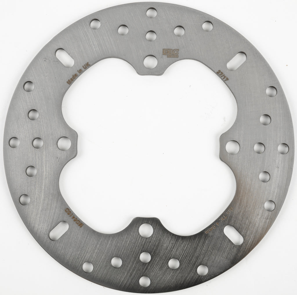EBC Motorcycle Brakes brake disc for UTV Hon 15-6410, showing the metal disc with drilled holes and mounting points for vehicle braking.