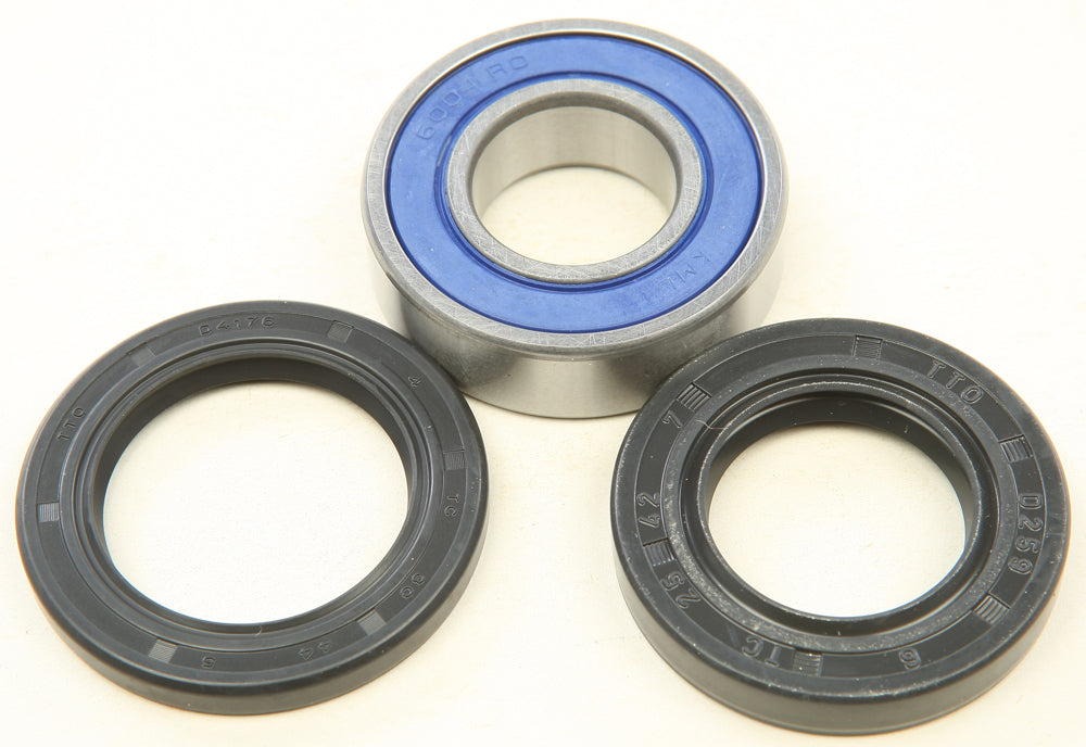 All Balls Lower Steering Stem Kit for suspension, featuring components with black and metallic finishes, designed for motorcycle steering.