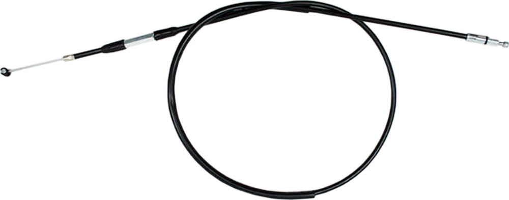 Motion Pro black vinyl clutch cable 70-2477 for motorcycle, showing the flexible cable with metal fittings at each end.