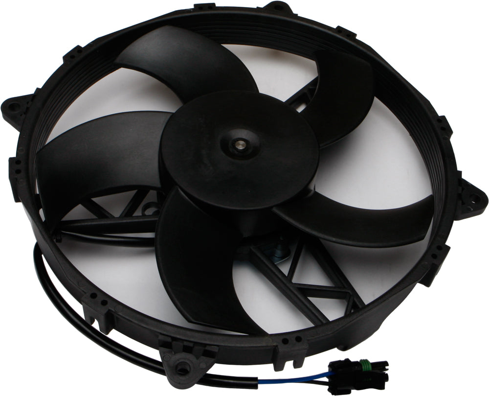 All Balls Cooling Fan 22-01006 for engine, black plastic with mounting points, designed for optimal cooling and engine performance.