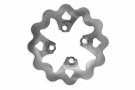 GALFER front wave brake rotor 17-3727 with ventilated design and metallic finish, suitable for motorcycle braking systems.